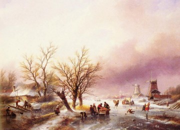 ヤン・ジェイコブ・コーエンラード・シュポーラー Painting - 冬の風景 ヤン・ジェイコブ・コーエンラード・シュポーラー